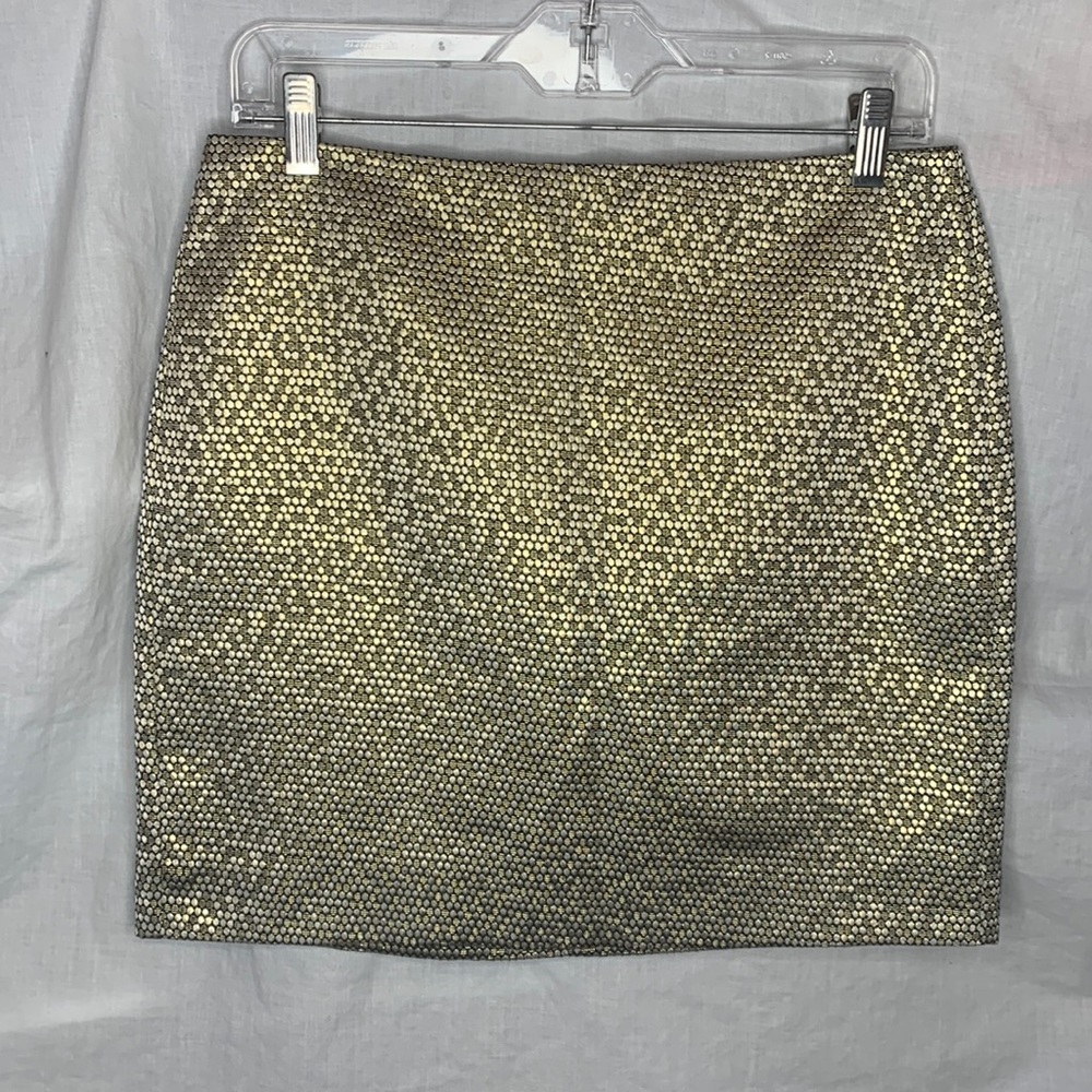 Banana Republic metallic thread mini skirt
